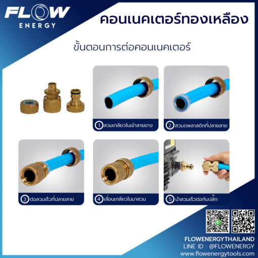 คอนเนคเตอร์ทองเหลือง ทางน้ำเข้า CP009 - Image 4