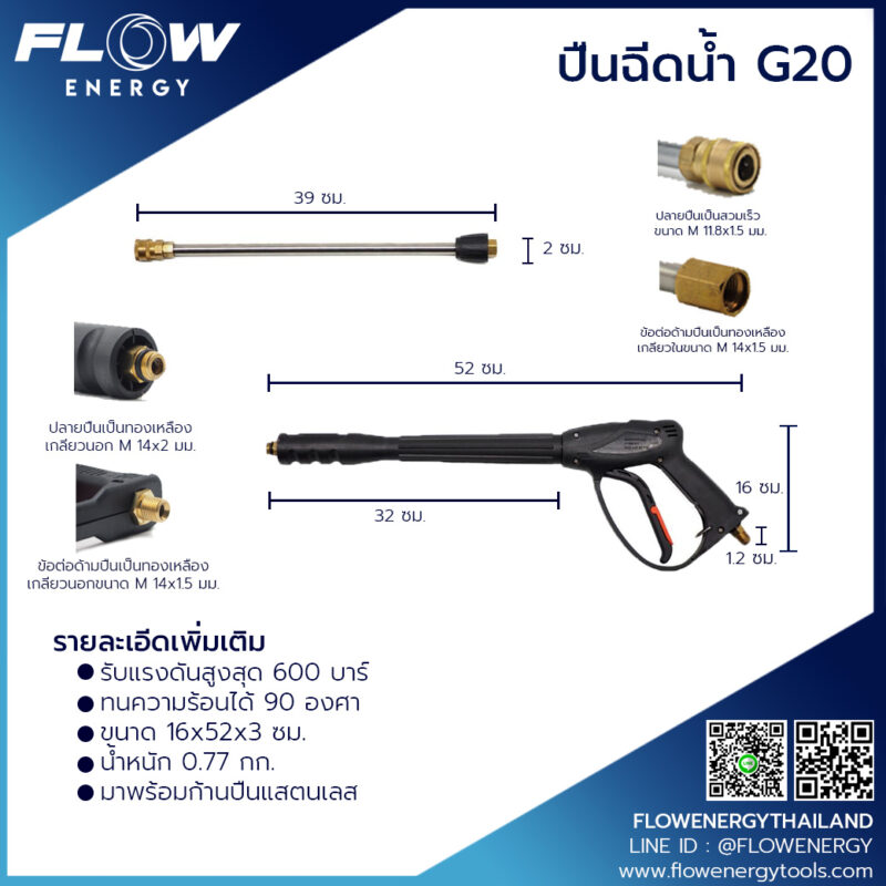 ปืนฉีดน้ำแรงดันสูง รุ่น G20 - Image 2