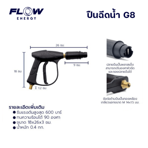 ปืนฉีดน้ำเเรงดันสูง รุ่น G08