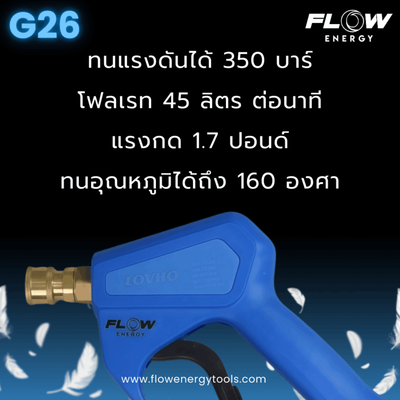 GUN026 : ปืนฉีดน้ำแรงดันสูงรุ่น Soft Trigger Blue - Image 4