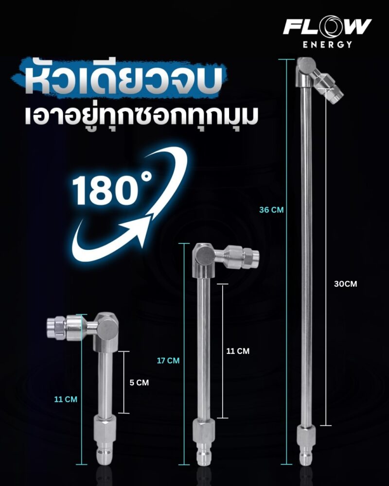 SN02 : หัวฉีดล้างแอร์แบบสวิง Medium (Swing Nozzle) - Image 4