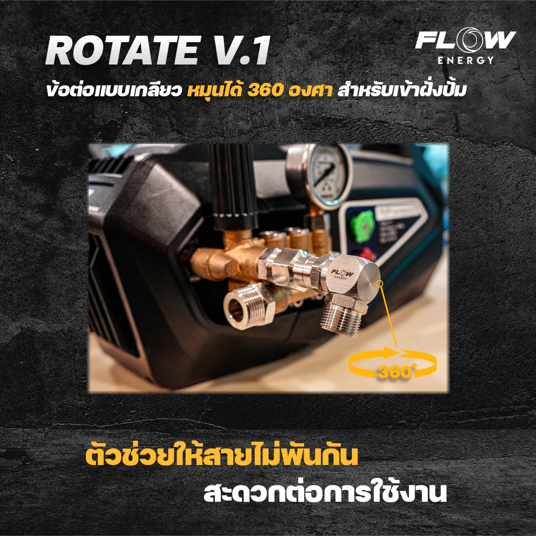 ข้อต่อหมุน 360 องศา ROTATE V.1 แบบสั้น - Image 2