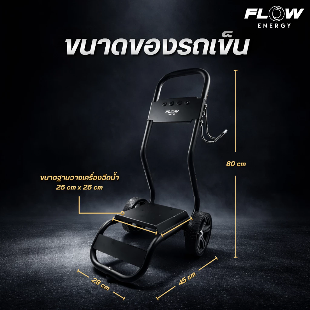 รถเข็นสำหรับเครื่องฉีดน้ำแรงดันสูงรุ่น M6 / M9 / B2 New Model 2025 เท่านั้น - HYC01 - Image 3
