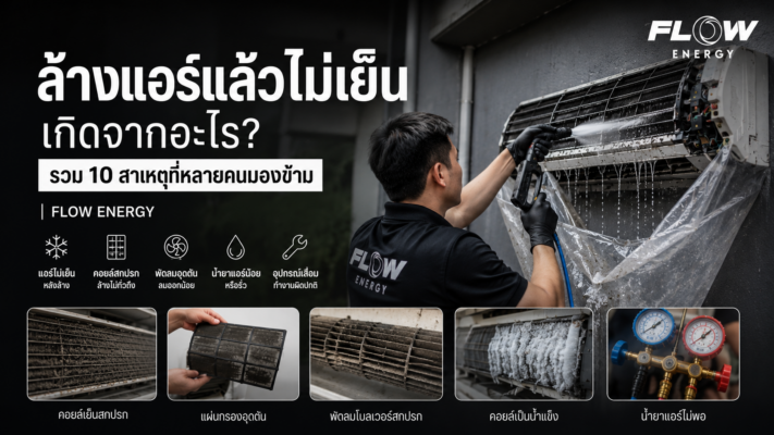 ล้างแอร์เเล้วไม่เย็น