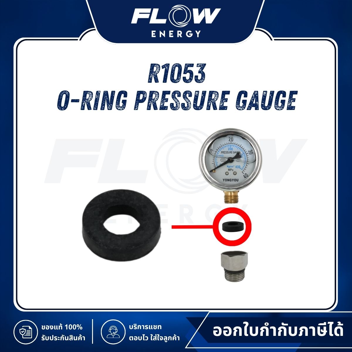 R1, R3 O-Ring Pressure Gauge : R1053