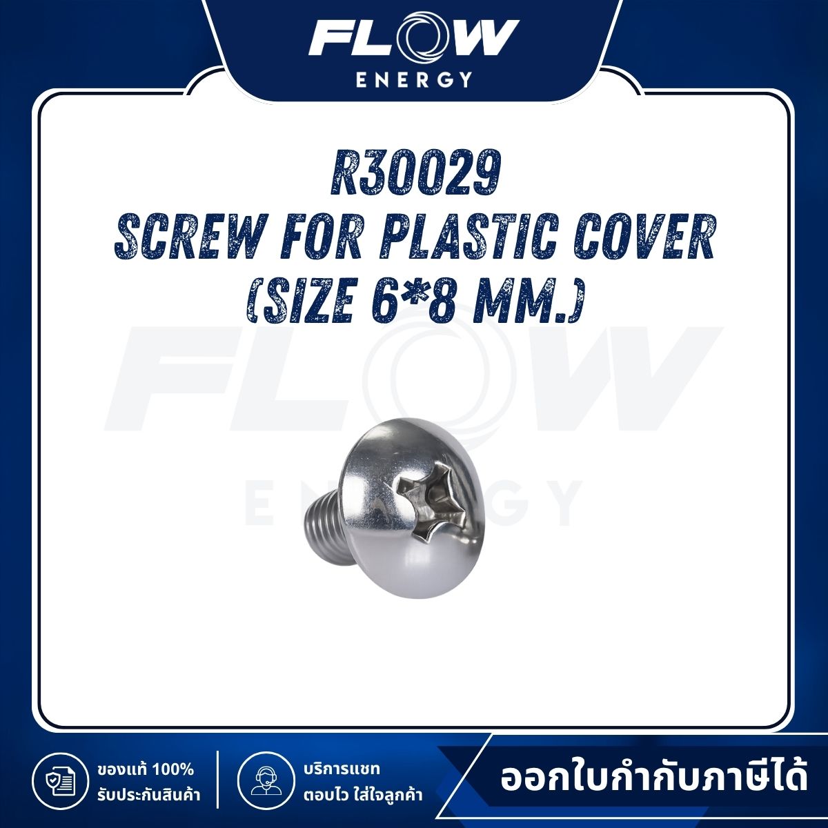 R3 Screw for Plastic Cover (Size 6*8 mm.) : R30029