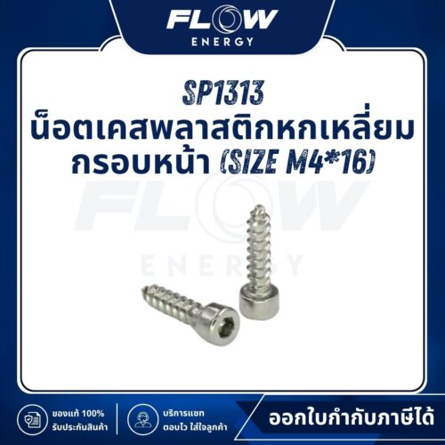 B2 น็อตเคสพลาสติกหกเหลี่ยม  กรอบหน้า (Size M4*16 mm.) : SP1313